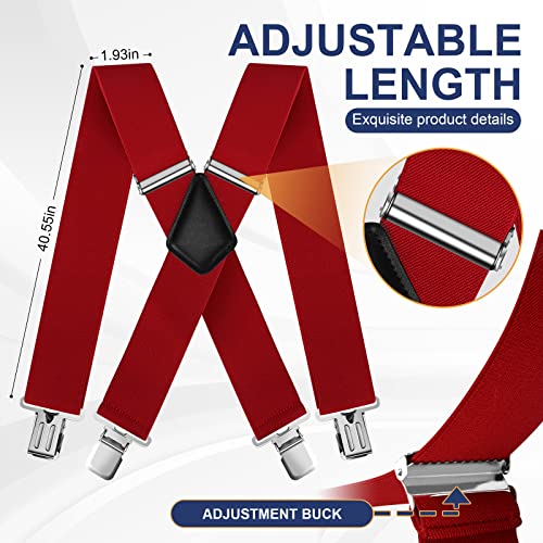 Elastic X-Shape Trouser Braces, 4 Clips