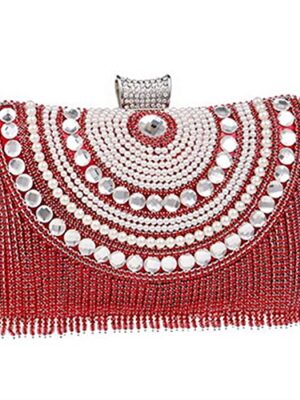 Tassel Evening Bag Diamond Beads Clutch