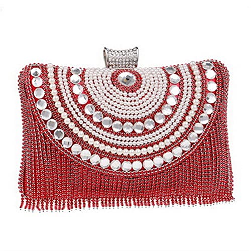 Tassel Evening Bag Diamond Beads Clutch