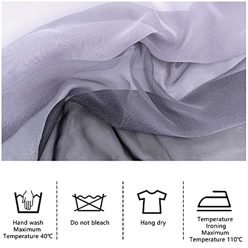 BLURBE Ombre Chiffon Scarf for Women - 160×50 cm
