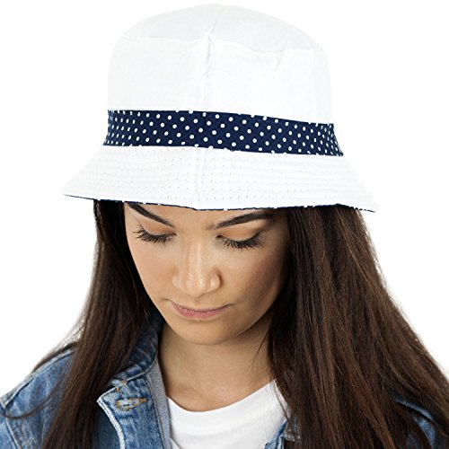 Reversible Cotton Polka Dot Sun Hat
