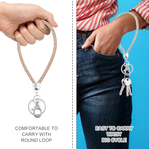 3 PCS Rhinestone Wristlet Keychain