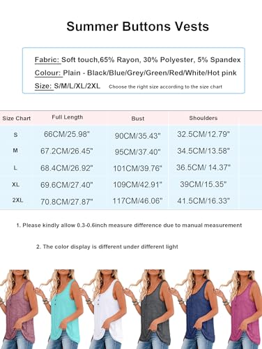 Sleeveless Button-Up Tank Top