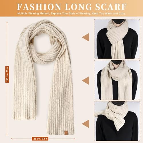 Winter Hat, Scarf & Gloves Set, Fleece Lined