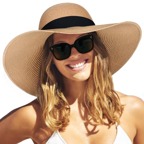 UPF 50 Foldable Wide Brim Straw Hat