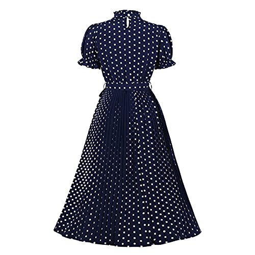 Polka Dots Pleated Midi Dress