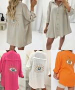 Oversize Sequin Eye Top