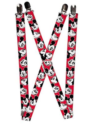 Expressions Suspenders - Red/Black/White
