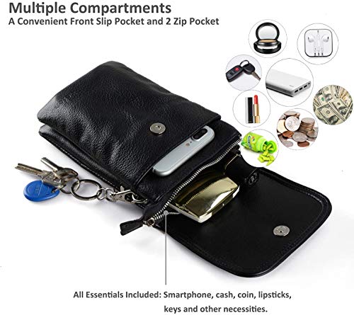 befen Leather Crossbody Bag, Cellphone Wallet, Small Purse