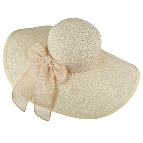 Big Bowknot Foldable Straw Sun Hat