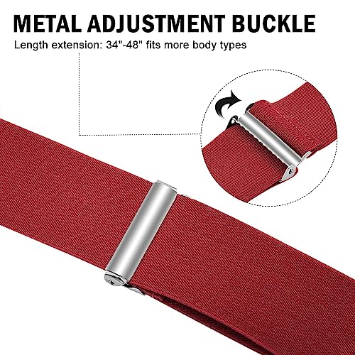 5cm Wide X-Shaped Heavy Duty Suspenders with Clips