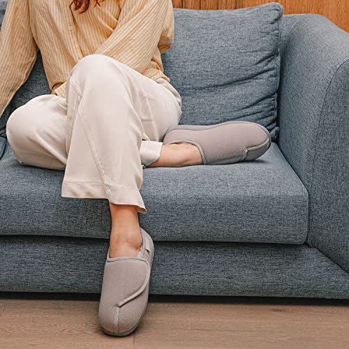 Wide Fit Memory Foam Slippers