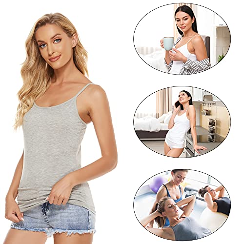 6 Pcs Basic Camisole Adjustable Strap Vest Top