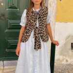 Vintage Leopard Print Sleeveless Vest