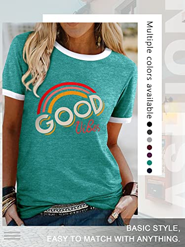 Good Vibes Rainbow Graphic Tee