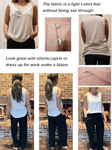 Sleeveless Button-Up Tank Top