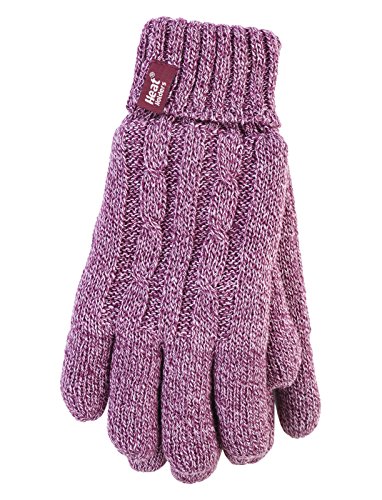 HEAT HOLDERS - Ladies Thermal Cable Knit Gloves