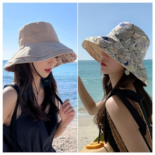 Reversible UV Protection Bucket Hat - Wide Brim
