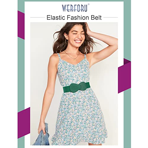 Stretchy 8-Shaped Buckle Elastic Waist Belt