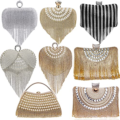 Tassel Evening Bag Diamond Beads Clutch