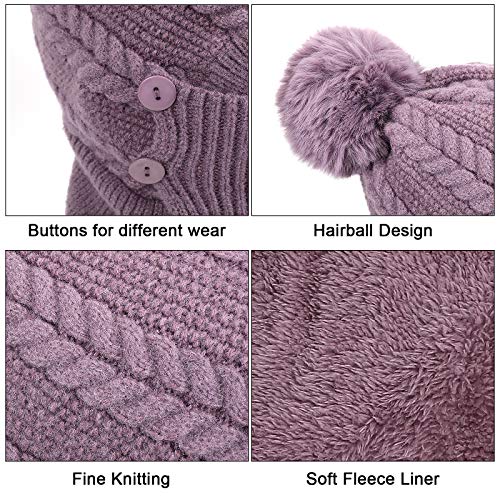 Winter Warm Knitted Cap & Neck Warmer Set