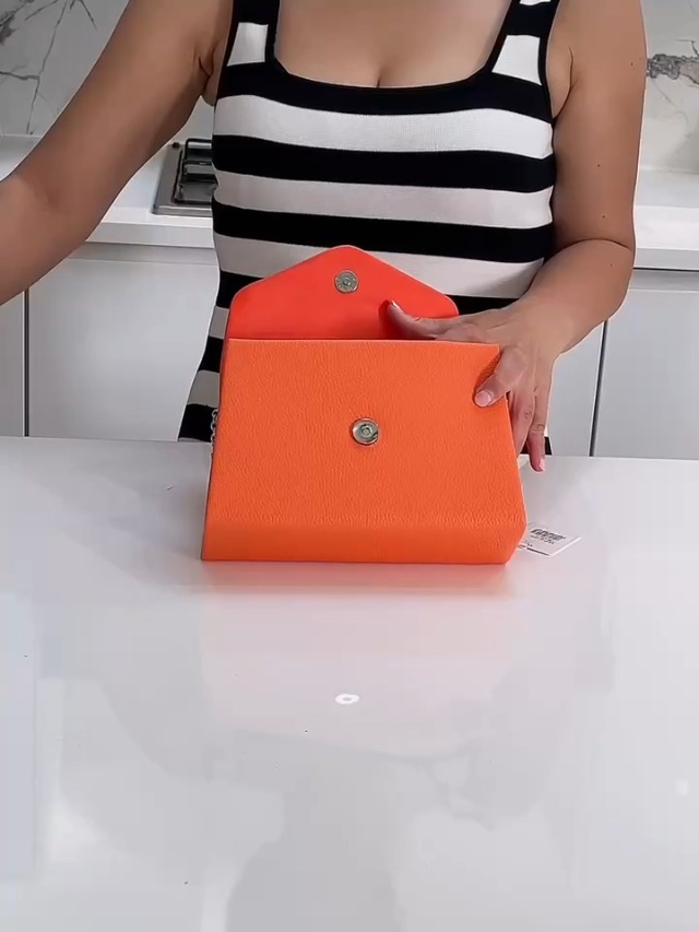 Faux Leather Clutch Handbag