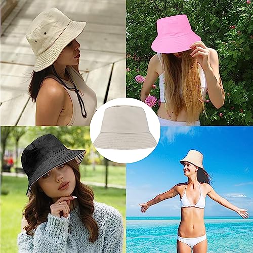 Foldable Summer Bucket Hat (Beige)