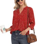 3/4 Sleeve Chiffon Blouse