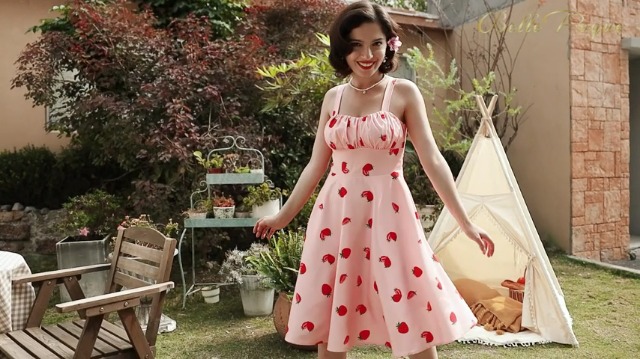 Vintage Sleeveless Midi Dress