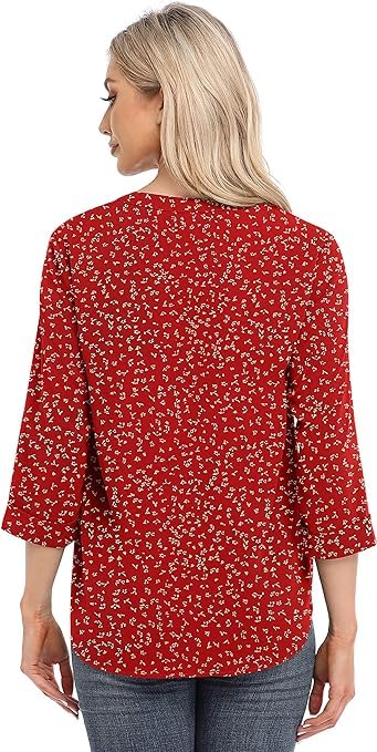 3/4 Sleeve Chiffon Blouse