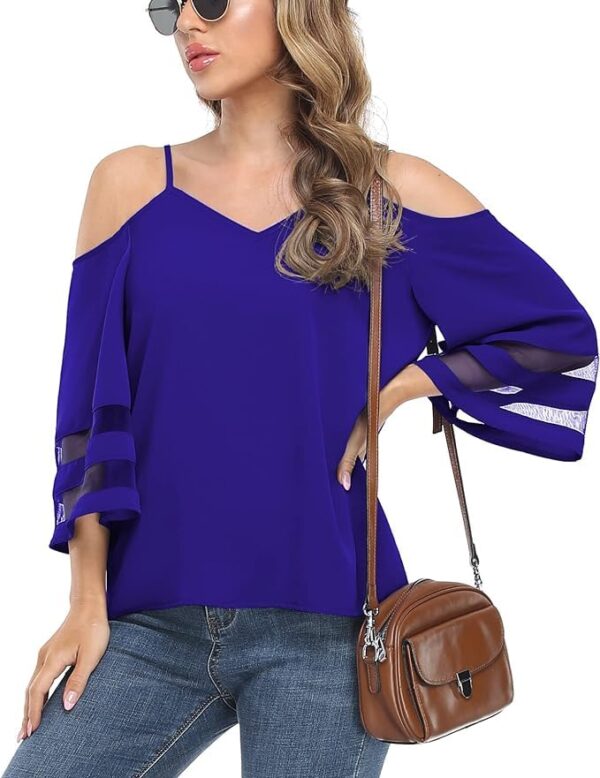 Summer Cold Shoulder Blouse