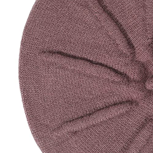 ZLYC Reversible Cashmere Beret for Women and Girls