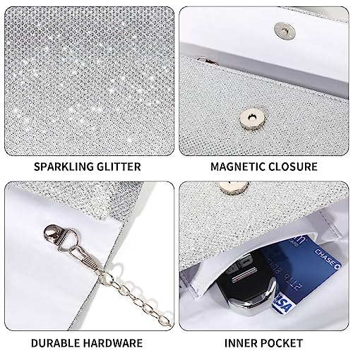 Clutch Bag with Detachable Chain