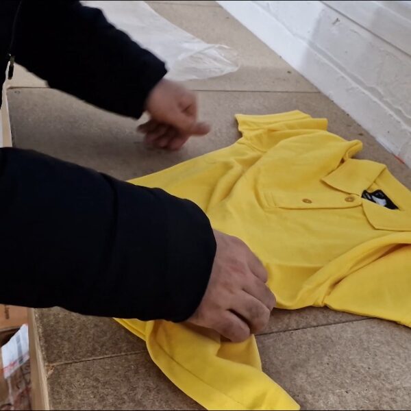 Polo Shirt with Knitted Collar
