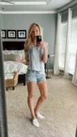 V Neck Lace Sleeveless Summer Tank