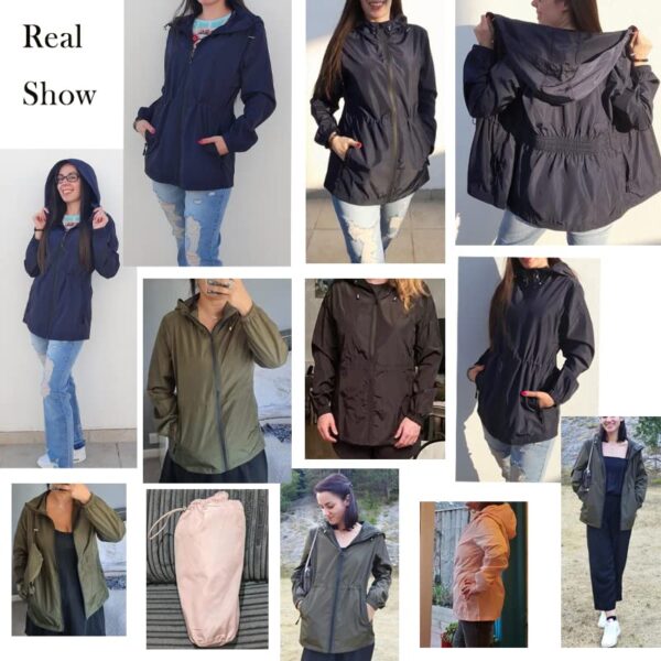 Waterproof Packable Hooded Raincoat