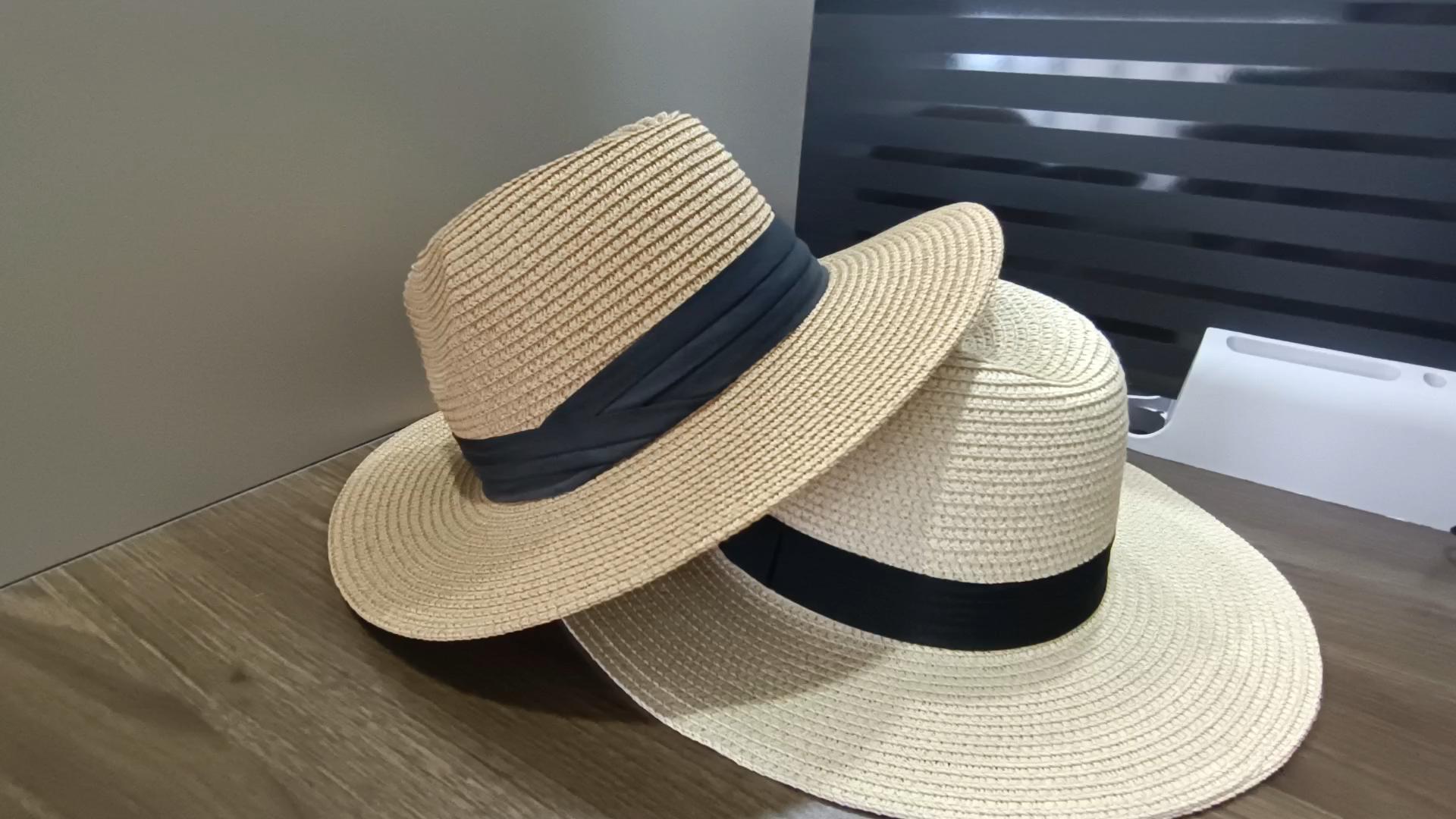 Wide Brim Straw Sun Hat, Adjustable