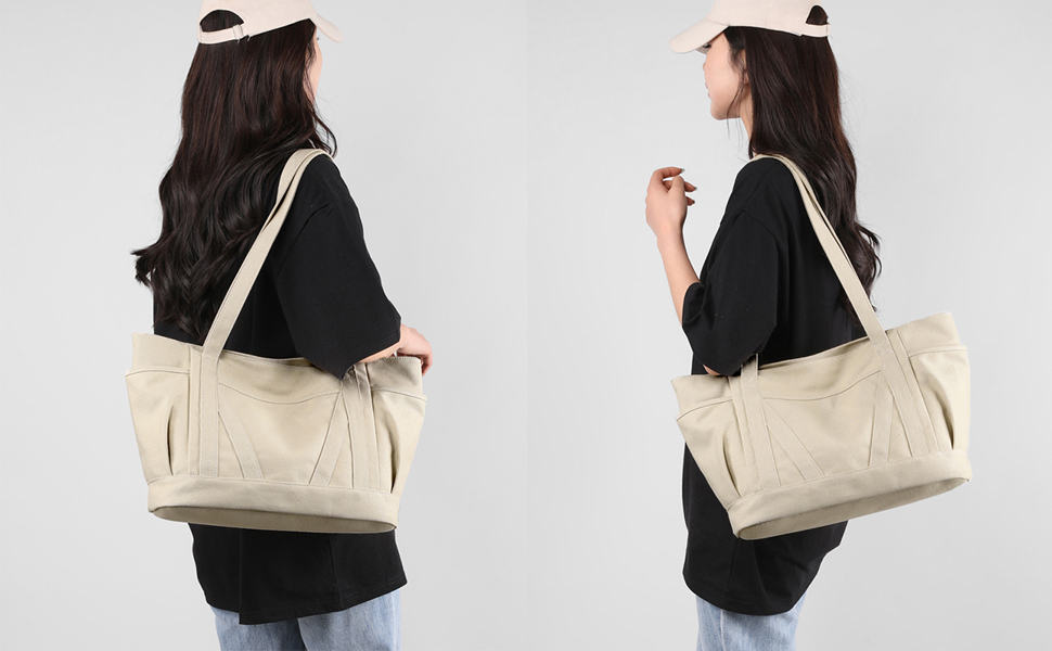 Tote Bag Canvas Casual Top Handle Satchel