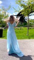 V-Neck Chiffon Evening Dress