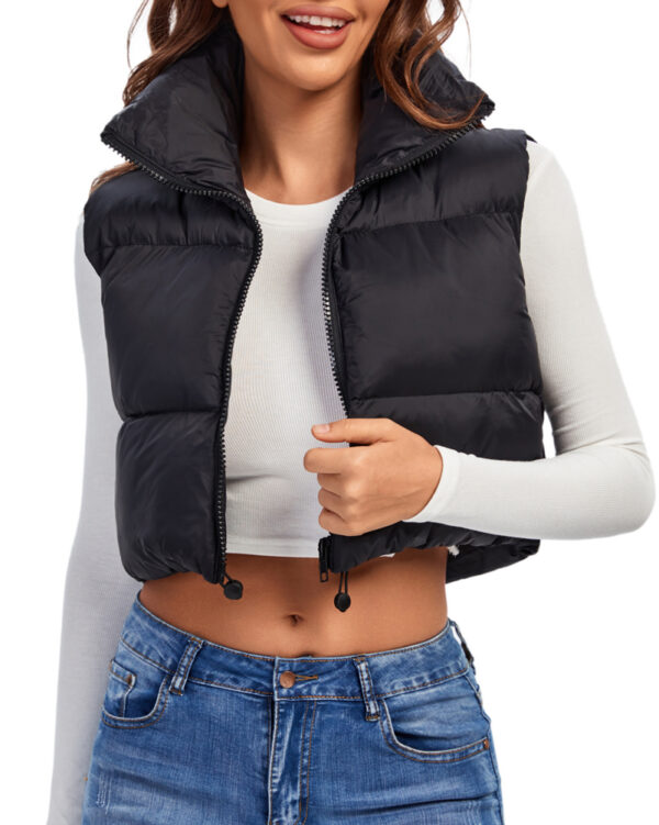 Lightweight Padded Cropped Vest
