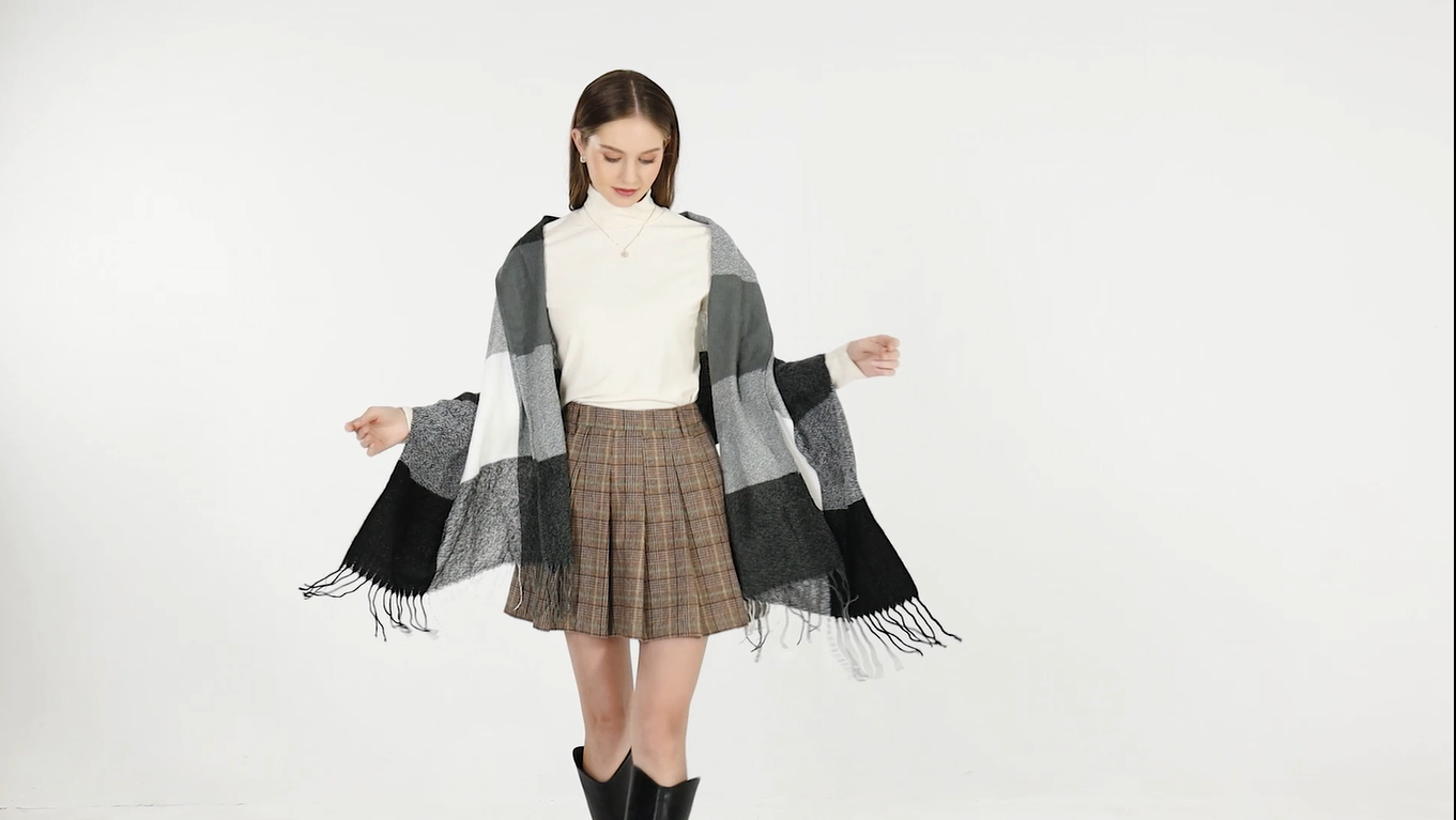 Winter Tartan Shawls, Cashmere Feel