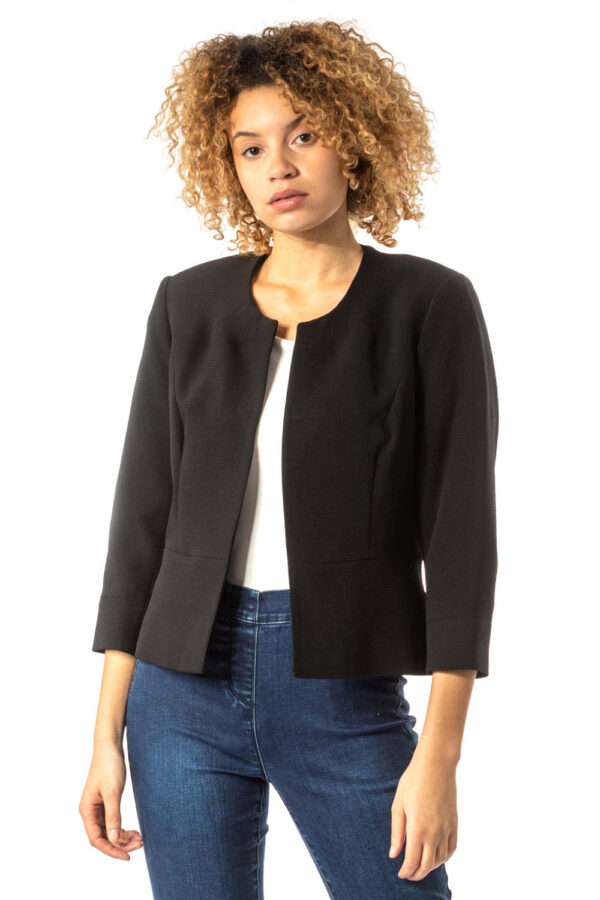 Cropped Bolero Jacket - 2 Pockets