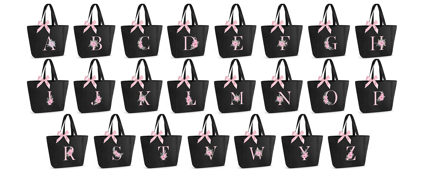 Vavabox Personalized Bridesmaid Tote Bag, Waterproof, Beige, L