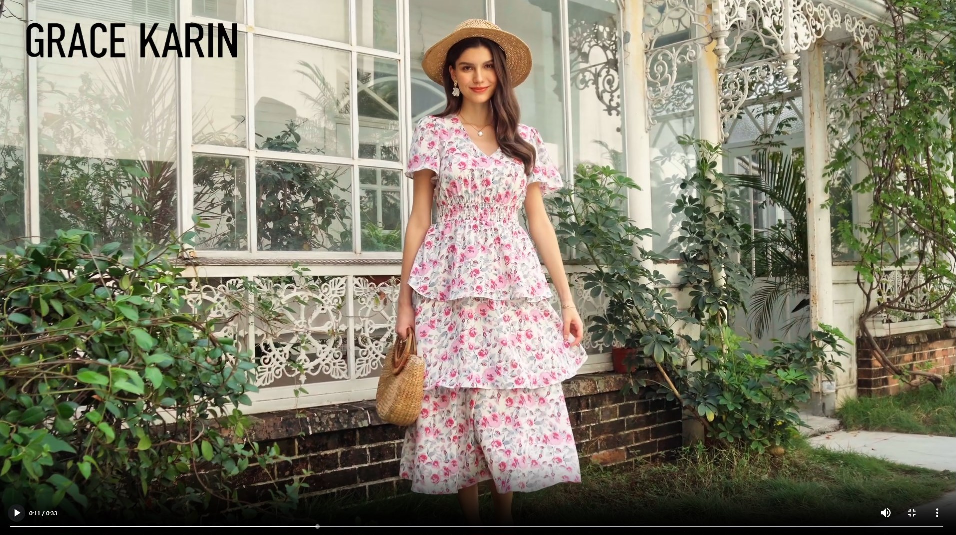 Floral A-Line Swing Party Dress