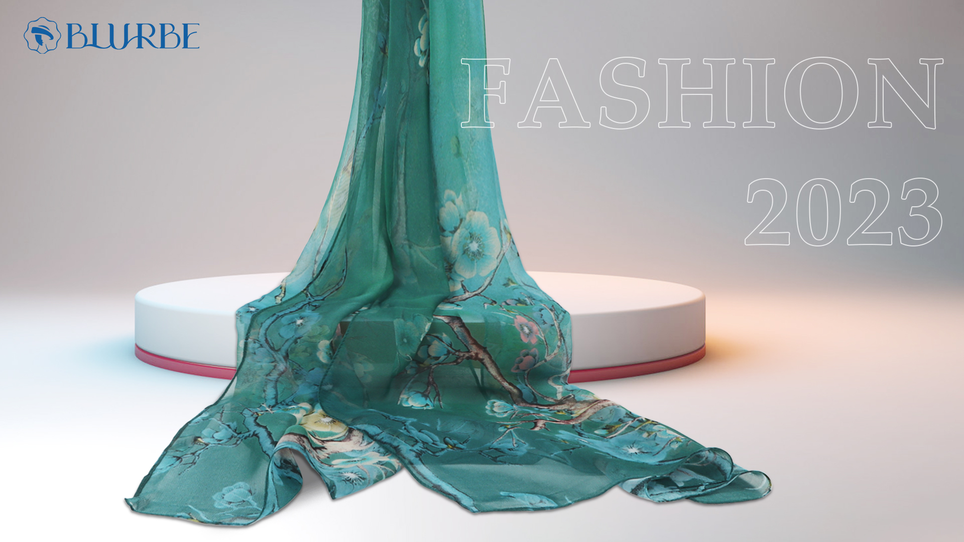 Floral Print Chiffon Scarf