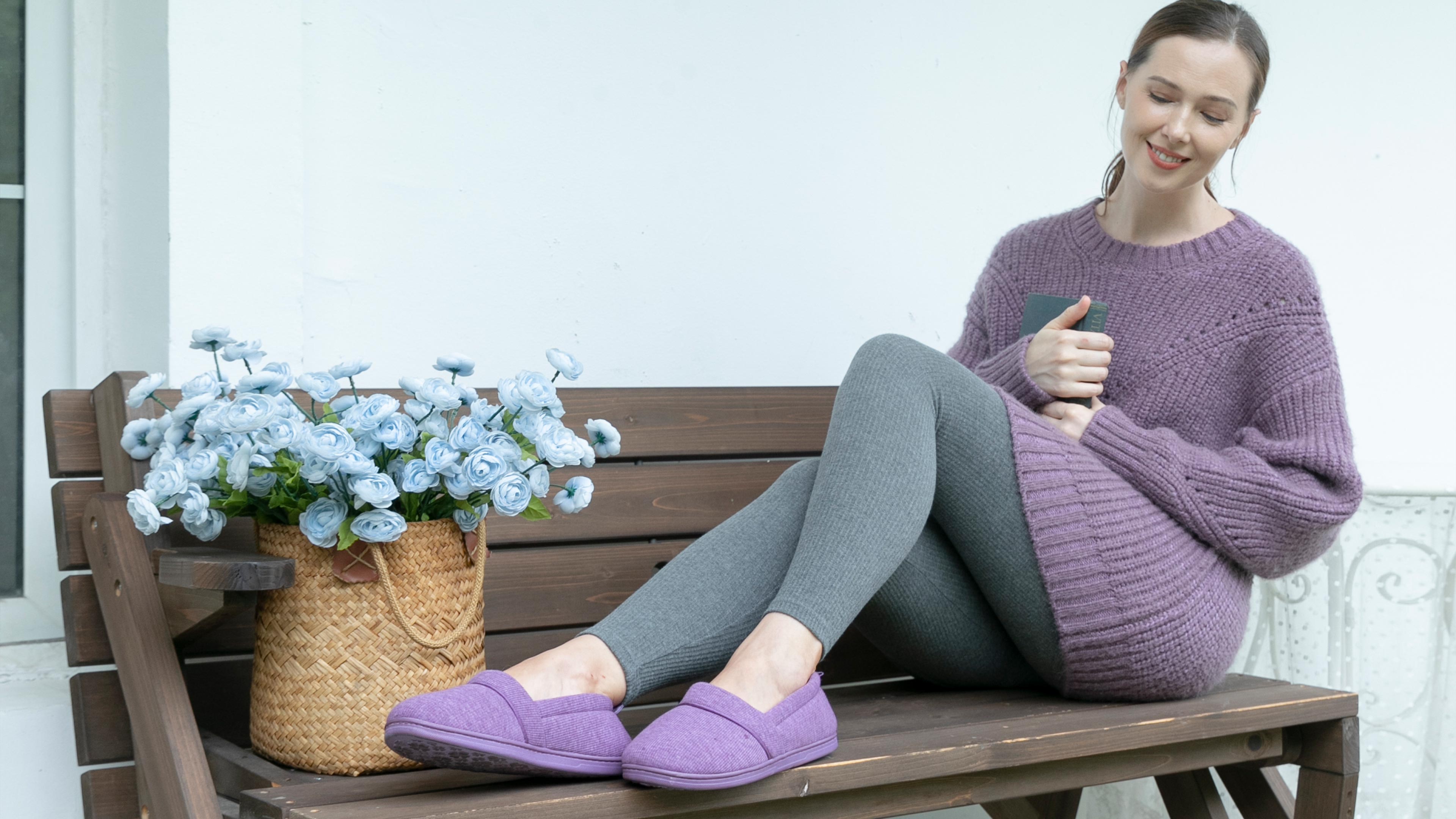 Memory Foam Knit House Slippers