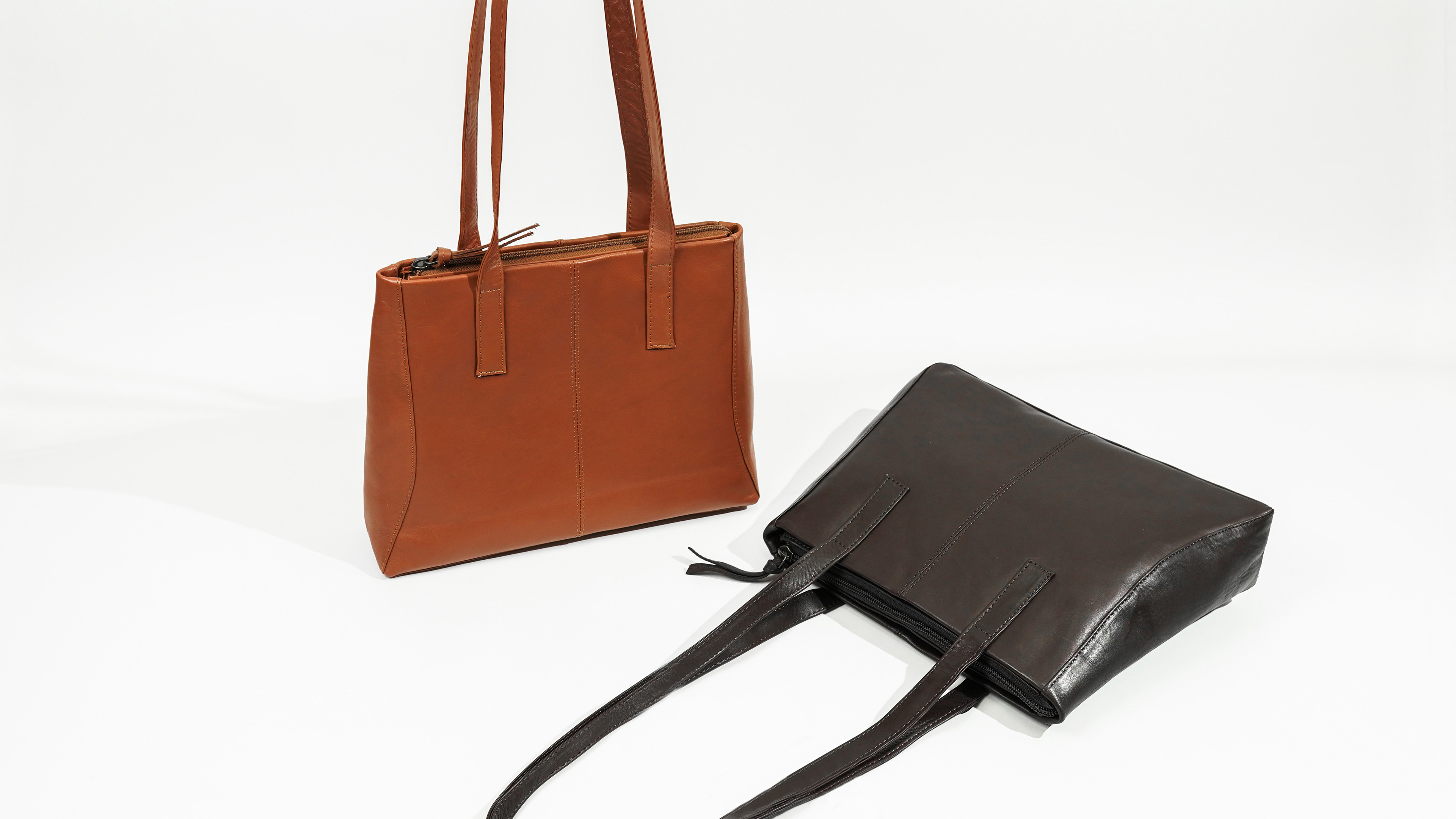 Leather Tote Bag, 25 cm
