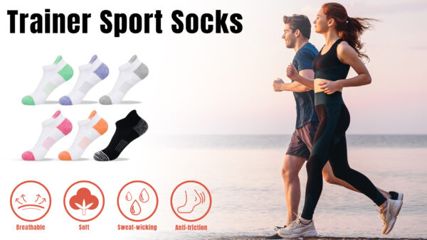 Ankle Running Socks, 5 Pairs