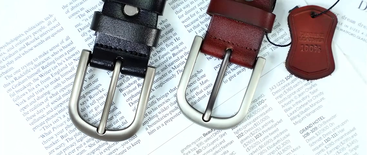 Leather Retro Pin Buckle Belt